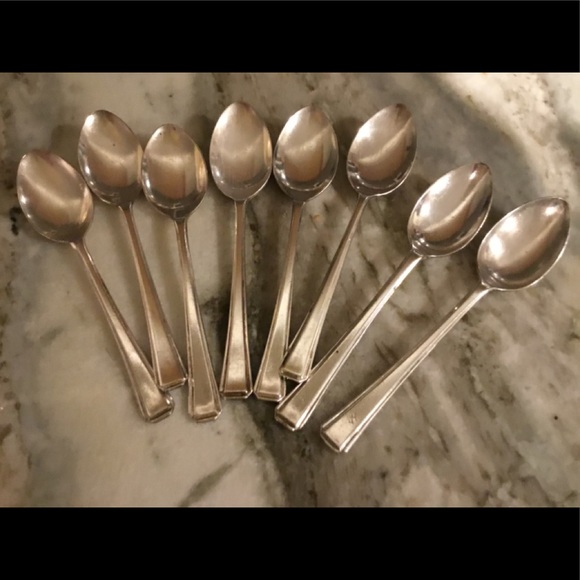 Silver spoons, set of 8